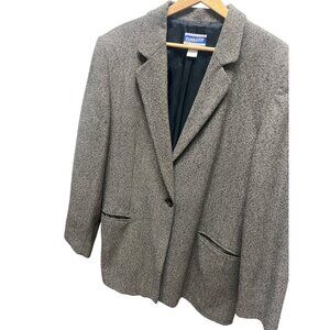 Pendleton Vintage 90's Brown Gray Tweed Wool Blazer